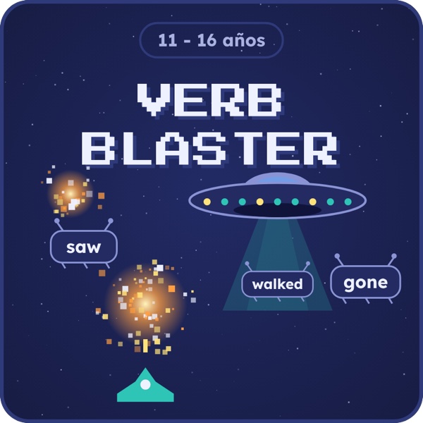 Verb Blaster · verbos irregulares en inglés · 11 a 16 años